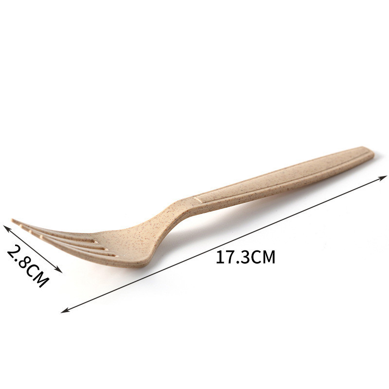 Customized Request Eco Friendly Biodegradable Wheat Straw Knife Fork Spoon Tableware