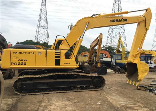 Used Komatsu Crawler Hydraulic Excavator PC220 22180kg Operate Weight With 1m3 Bucket