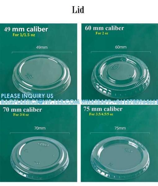 1oz 1.5oz 2oz 3.25oz 4oz 5oz Biodegradable Disposable Food Transparent Sauce Cups Takeaway Food Sauce Container