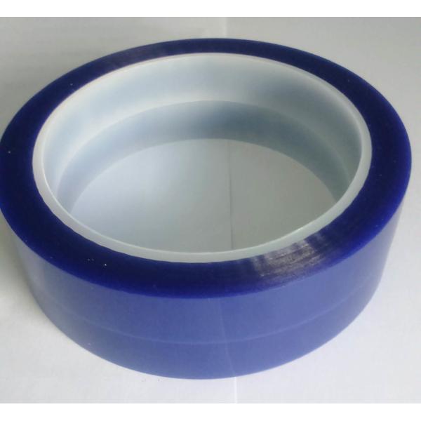 Economy grade PET Silicone Tape Single Adhesive Side , Blue Adhesive Tape For Spray Masking