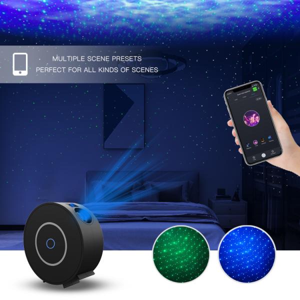 Цвет лазера RGB репроектора звезды перезарядки USB умный домашний для света ночи