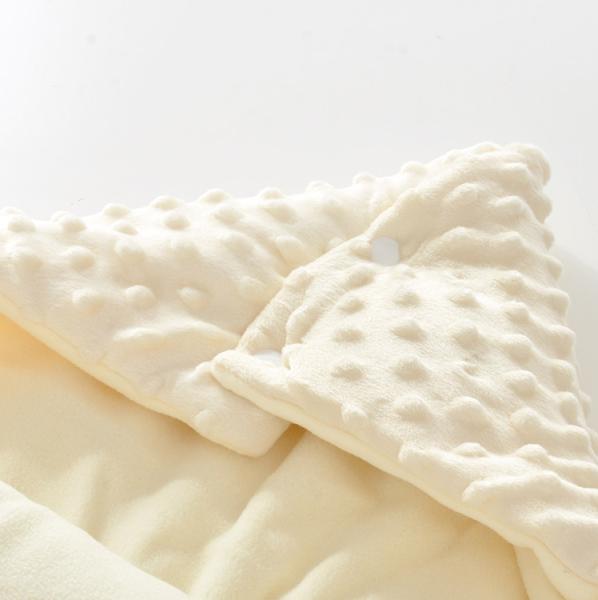 Polyester Embroidery Fleece Swaddle Blanket 40X80cm Breathable Winter Stroller Blanket