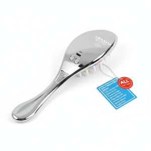 Lisaavo 1.8W LED Light Therapy Electric Massage Hair Brush with EMS Microcurrent and Vibration Massage Technology