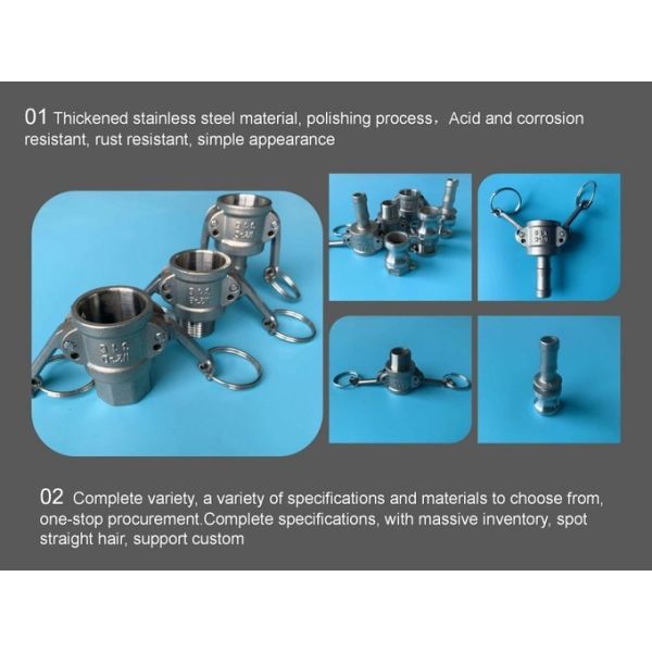 Camlock Type Hose Pipe Fittings Stainless Steel Aluminum Brass Quick Release Coupling