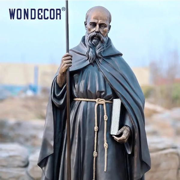 Grandeur nature moderne de Bronze Statues Sculpture de missionnaire de merveilles