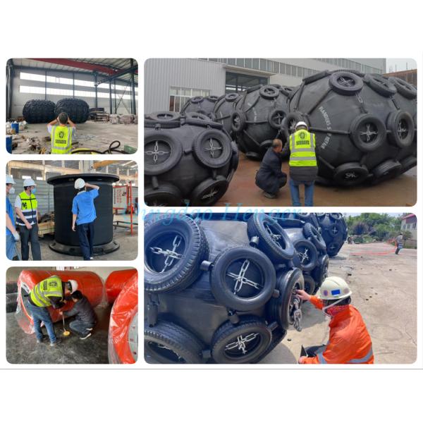 STS Customized Pneumatic Marine Fender Long Lifespan With Chain Tyres Net