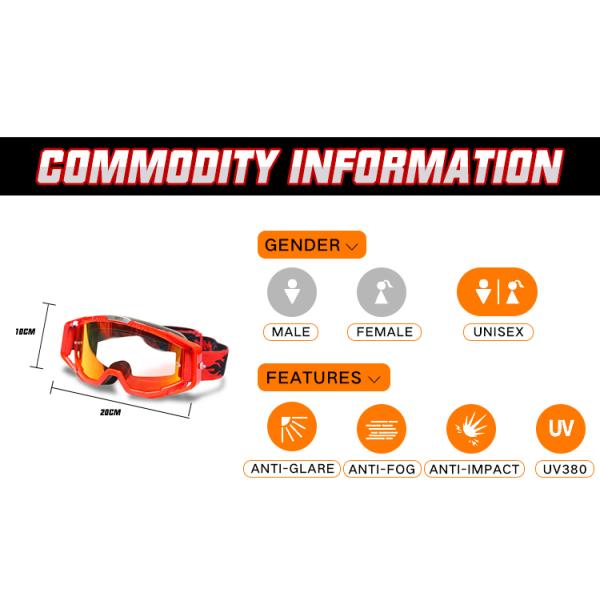 Customized Logo TPU PC Special Racing Custom Motocross Goggles with Special Design