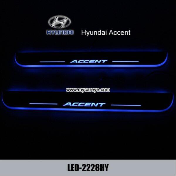 Hyundai Accent LED lights side step car door sill led light pedal scuff