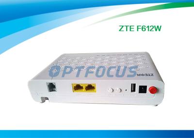 Conecte a base-T 10/100/1000 da C.C. -5dBm Wifi do modo F612W 12 V de GPON EPON ONU FTTH