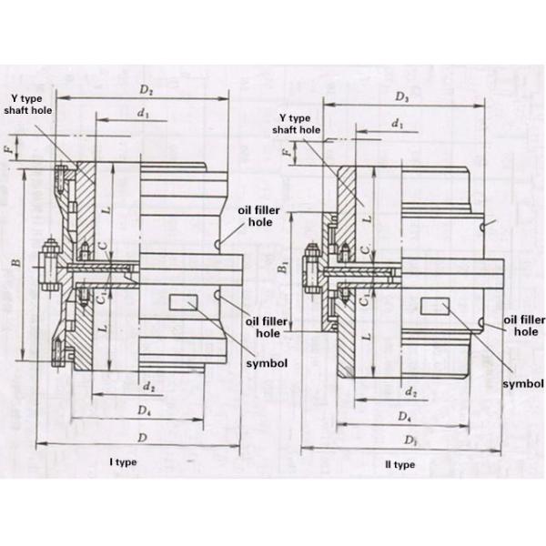 Vertical Axis Rigid Industrial Shaft Couplings Drum Shape WGC Type Customized