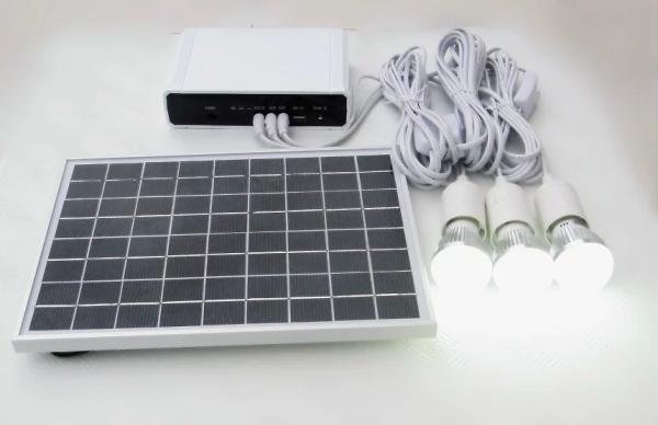 20W/14AH Li-ion lithium battery solar home power system with LED 3W bulbs switch cable