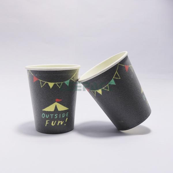 8oz disposable take away coffee milk tea hot drink cup single or double wall foam paper cup with logo printing