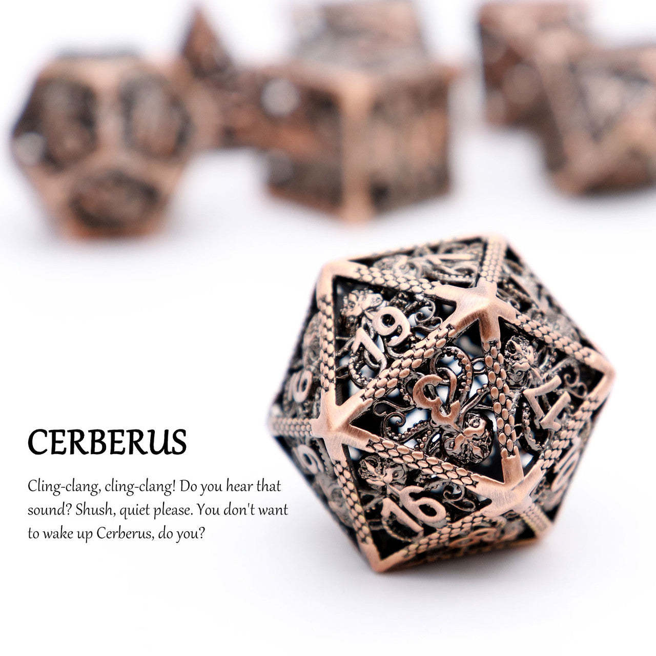 Lightweight High Durability Archaize Dice with Engraved Numbers for Tabletop Games