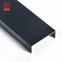 Barras planas de alumínio Chrome Tile Edge Trim Preto fosco para decoração de parede e chão