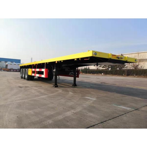 Sinotruk howo 40ft gooseneck flatbed Semi trailers Used 3 Axles Heavy duty Flat Bed self loading container trailer