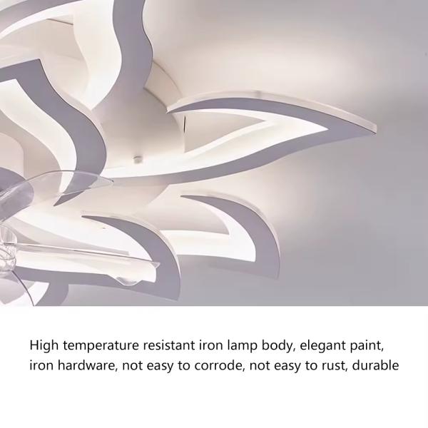 Intelligent Lighting, Modern Indoor Surface Mounted Flower Lights Kitchen Bedroom Living Room LED Ceiling Fan Lights