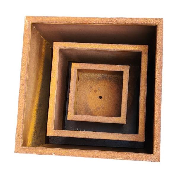 Weather Proof Garden Metal Ornaments 2mm Decorative Stainless Steel Flower Pot