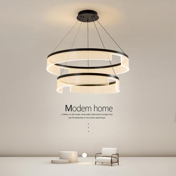 Beautiful Translucent Living Room Dining Room Chandelier Two Ring Study Bedroom Acrylic Chandelier