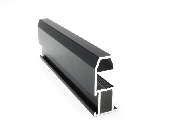 6m Black Anodized Extruded Aluminium Profile Sliding Wardrobe Doors Frame With Fine Line Style