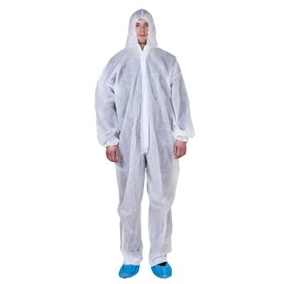 Customized Logo Availabled Disposable Coverall with Hood Zipper Anti-Static Function