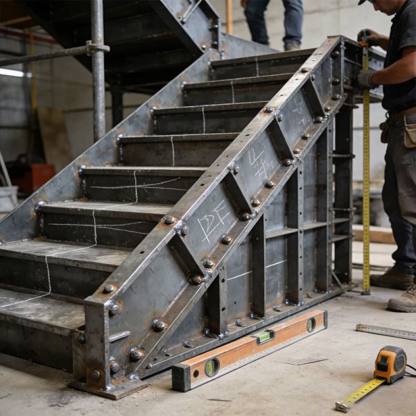 Modular Steel Stair Formwork Non Slip For Concrete Staircase Molds