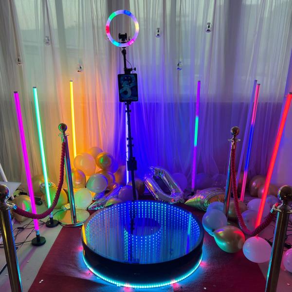 Rotating 360 Degree Video Camera Selfie LED Automatic Portable Video Booth