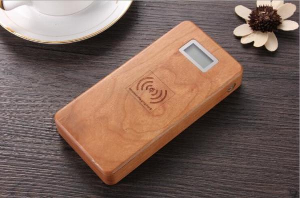12000mAh Wood Qi Charger / Cordless Charger for Xiaomi / iPhone / Samung