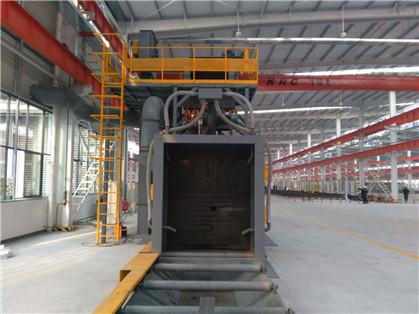 H Beam Roller Conveyor Shot Blasting Machine Roller Distance 800mm