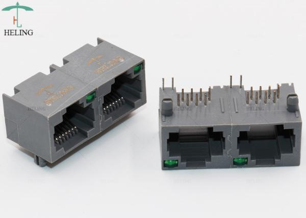 Conector Unshielded Jack modular dos ethernet RJ45 1 x 2 portos para o repetidor da rede