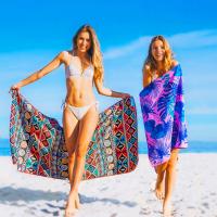 Toalhas de praia da sublimação de Microfibre verdes e branco listrado