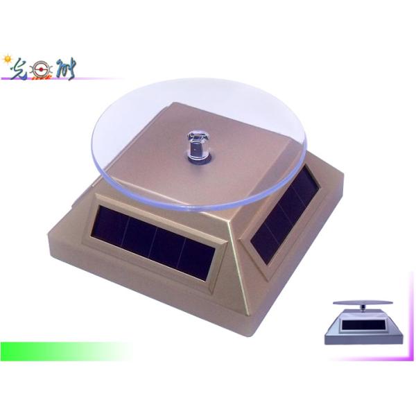 Energy - saving ABS Solar turntable display in Gold for showing jewellery, mobile phone