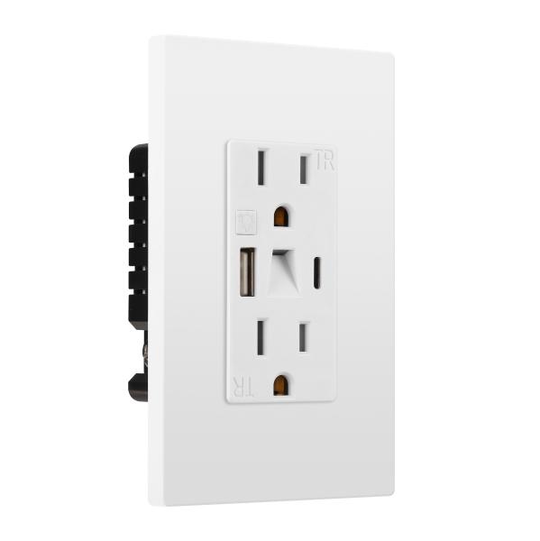 Fast Charging USB Type C Outlet PD20W Receptacle With Light