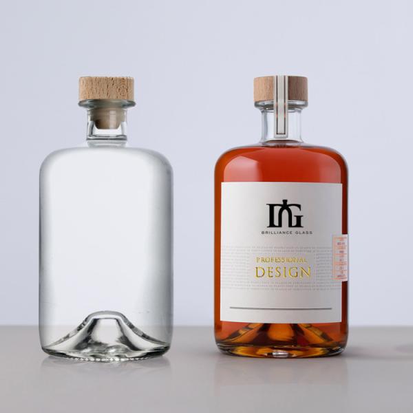 500ml 700ml 750ml Wine and Liquor Glass Bottles in Round Shape for Tequila Pacho