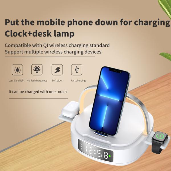 Fast 5 In 1 Qi Wireless Charger Station 15w  Mobile Phone Use
