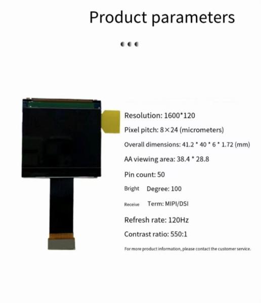 1.89 Inch Amoled Display Module 1600*1200 With Medical Grade Certification