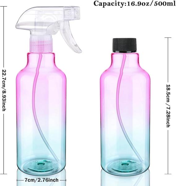 Colorful Plastic Spray Bottle For Hair Premium Leak-Proof Travel Bottles  UV Protection  BPA Free Multi Purpose