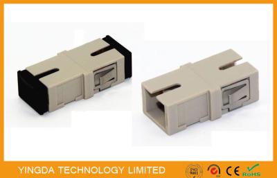 Acoplador OM2 de fibra óptica multimodo durável sem bege do adaptador do SC da flange