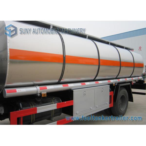 Dong Feng Gasoline / Light Diesel 13m3 Stainless Steel Fuel Tank Truck 4x2