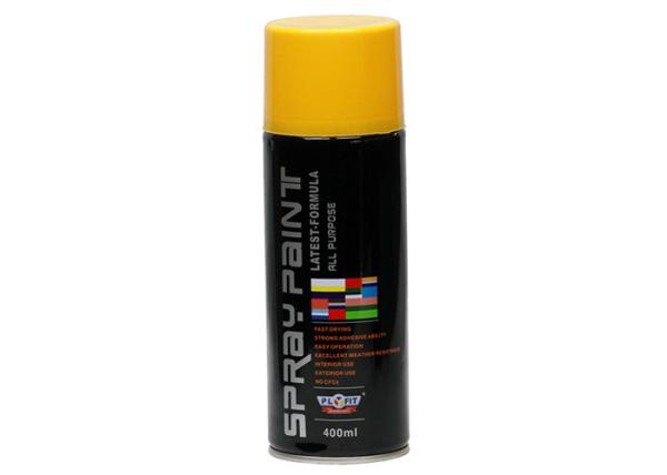 Pintura seca rápida do revestimento da laca, pintura à pistola alta da cor 400ML do amarelo do brilho para o plástico, metal, madeira e vidro