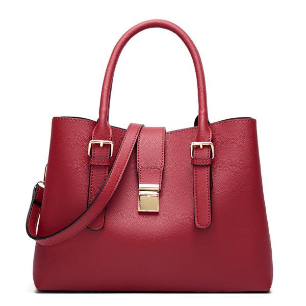 Casual Female PU Leather Handbag with Vintage Tote Bag and Luxury