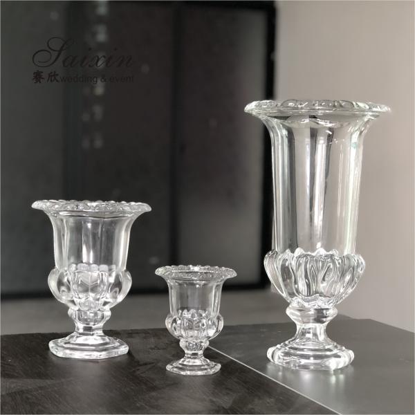 20 дюймов 24 дюймов высокий прозрачный стеклянный ваза украшения свадьбы дома для стола
