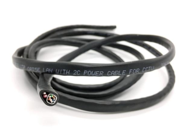 Alimentação de DC Siamese 18AWG de revestimento de PVC 12/24V de RoHS do cabo da câmera de UTP Cat5e CCA para o CCTV