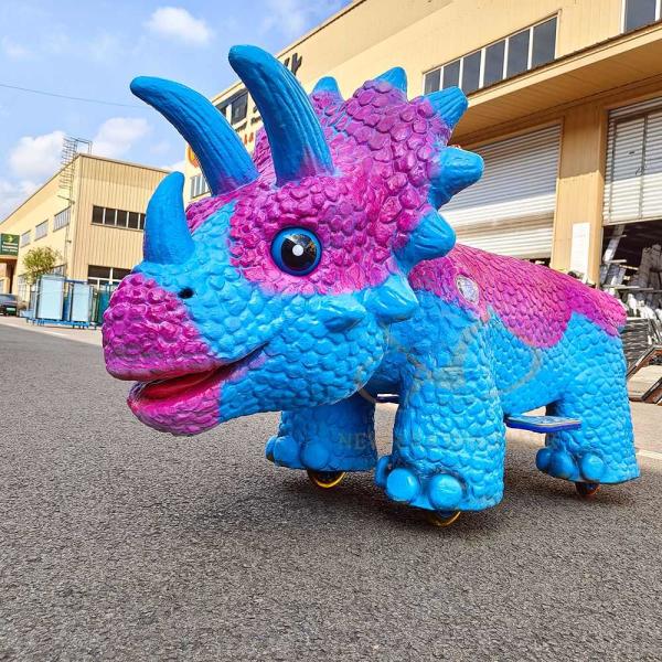 Kids Animatronic Walking Dinosaur Ride 100kg Load Battery Powered Dinosaur Ride On