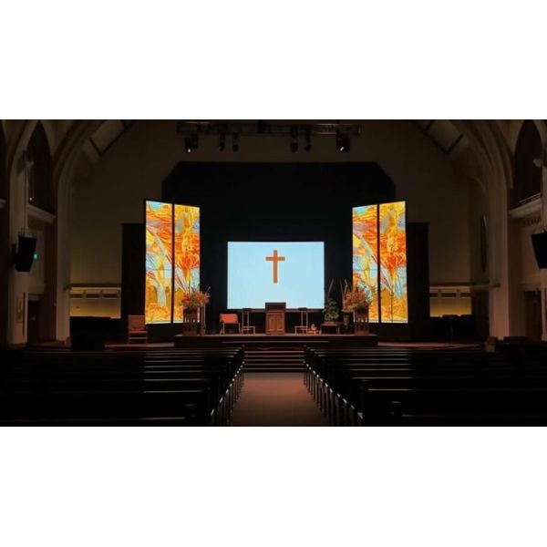 High Resolution Church Stage Backdrop LED Screen Video Wall Panel for Church