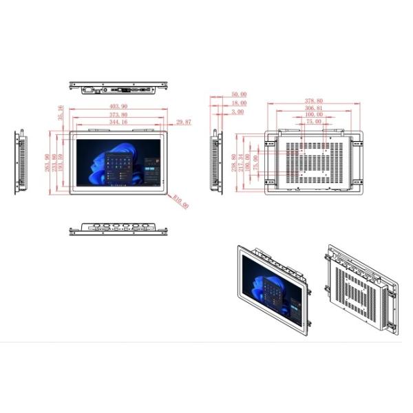 15.6-Inch Integrated Windows Display for Factory Control Panels and Smart Systems