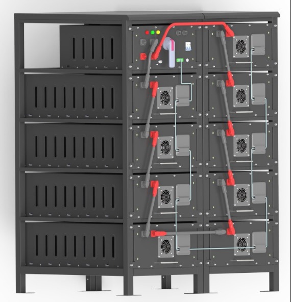 High Volt Energy Storage Stackable Lifepo4 Battery Pack up to 215KWH Server Rack Mounted RS485 CAN Communication Port