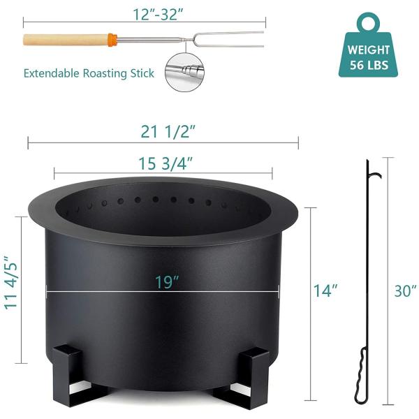 Smoke Free Wood Burning Fire Pit