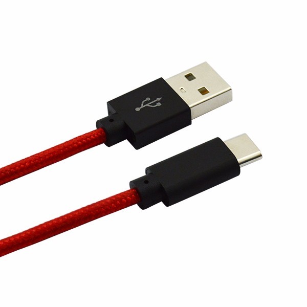 Type C To USB 2.0 Male - Male USB Data Cable Power Charger With Nylon Braided