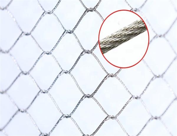 OEM 7 * malha de aço inoxidável tecida 7 da corda de fio para a decoração global e a proteção