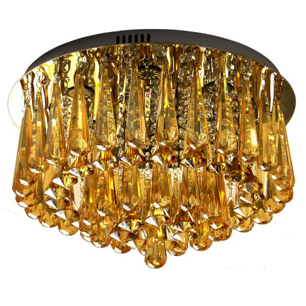 Gold Crystal flush mount ceiling Lights For Indoor Home Project Lighting (WH-CA-17)